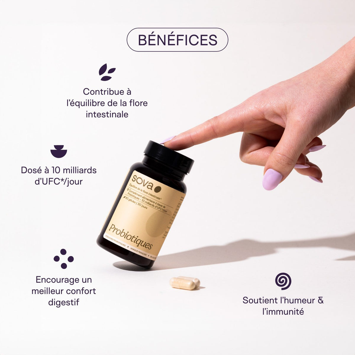 Probiotiques - Équilibre de la flore - SOVA
